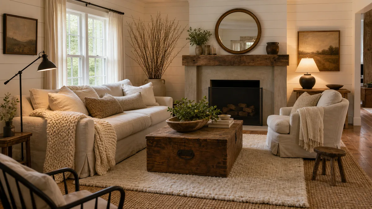 12 Farmhouse Living Room Ideas That Feel Warm, Not Staged