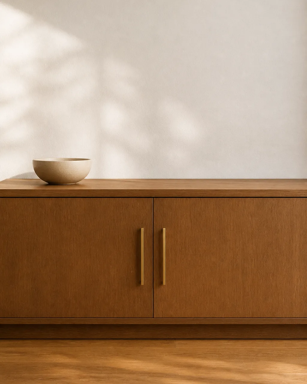 A photo for idea 9: build a closed-storage rule — anything not beautiful lives behind a door