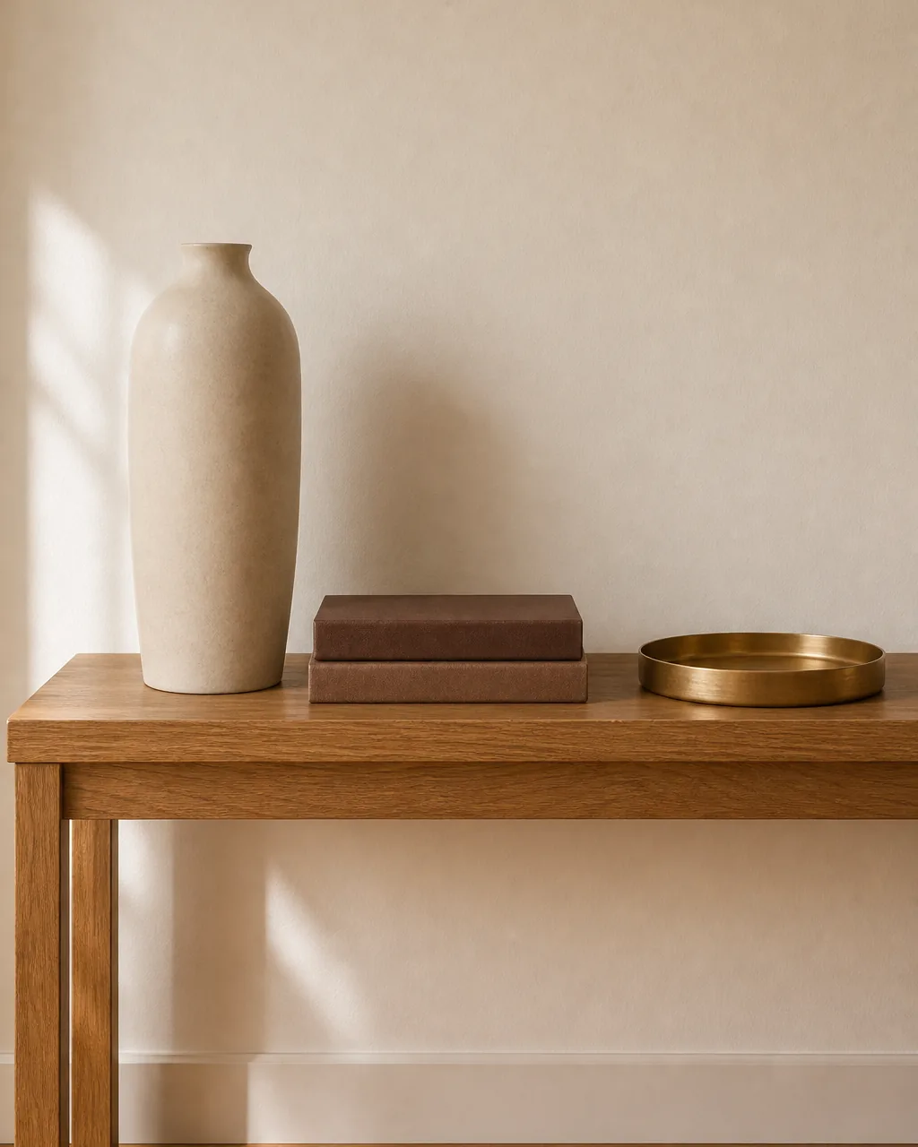 A photo for idea 5: limit every surface to three objects of varying heights, never four