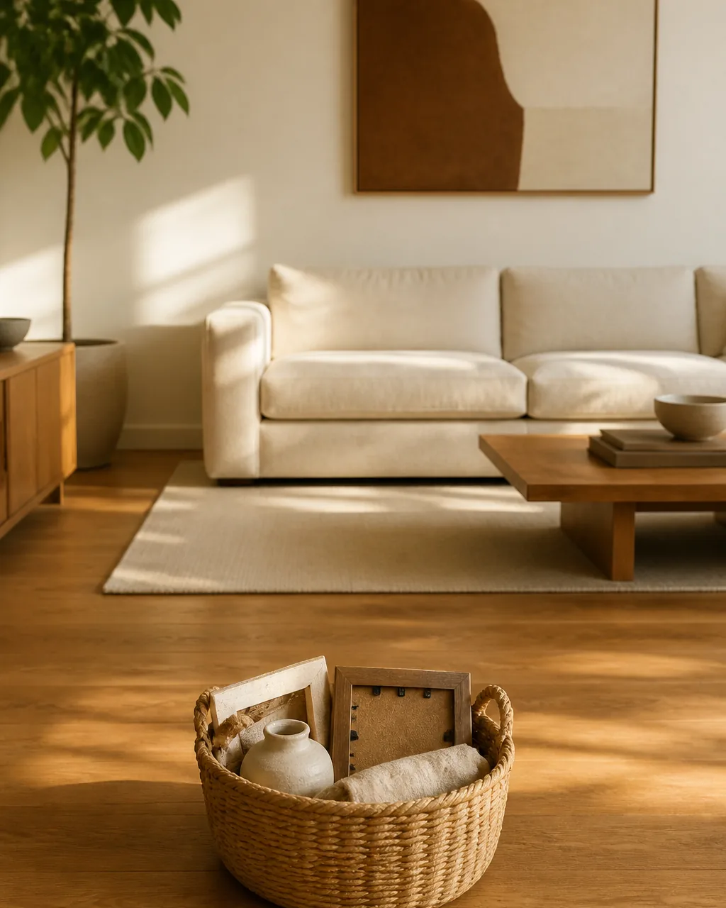 A photo for idea 11: edit the room every six weeks with a remove-three audit